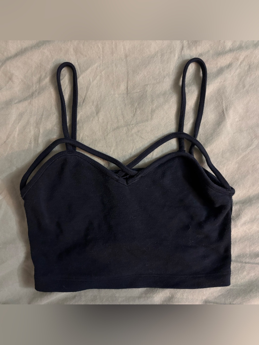 Black Double-Strap Bralette Top From Brandy Melville